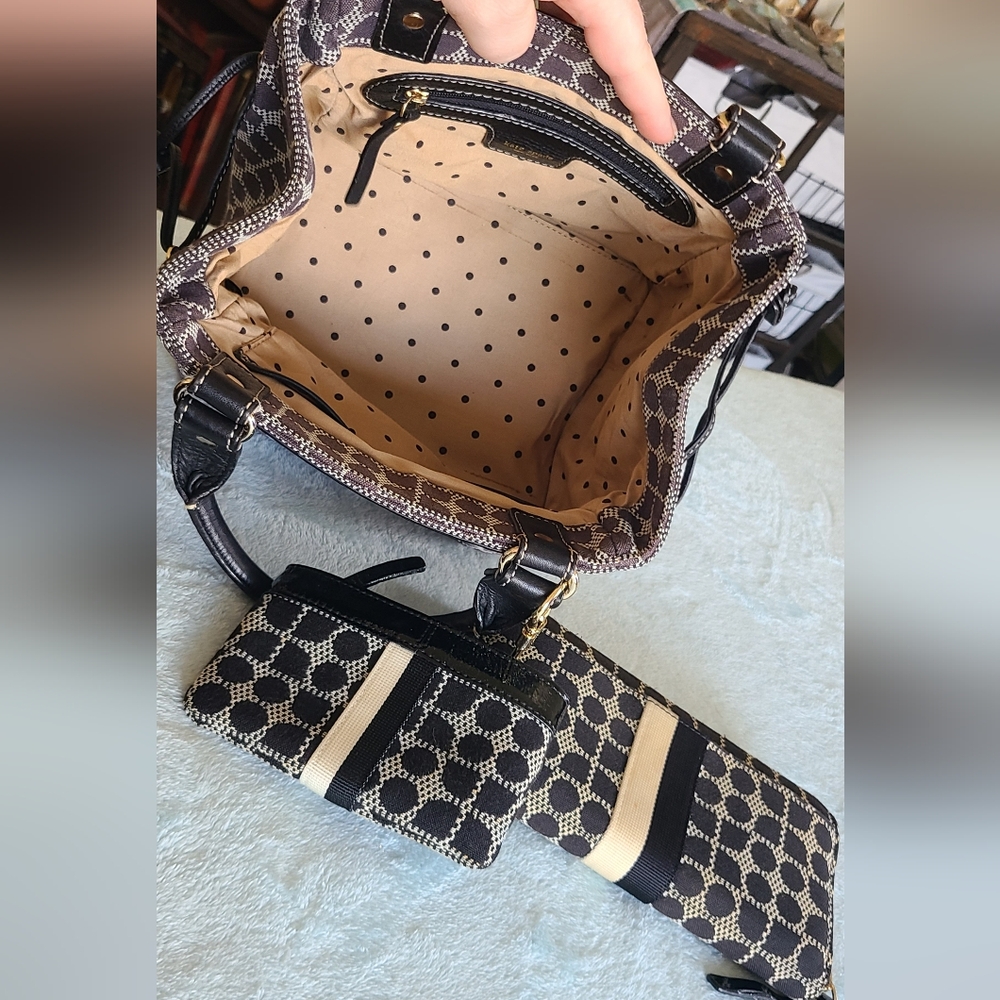 Kate Spade New York Dot Noel Small Leather and Fabric Handbag 6 Piece Set - Picture 7 of 16